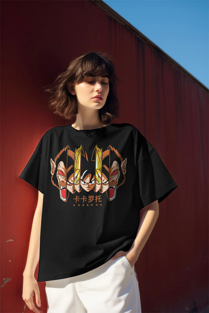 Dragon Ball - Goku Great Ape to Super Saiyan Oversized T-shirt Harble Outfits