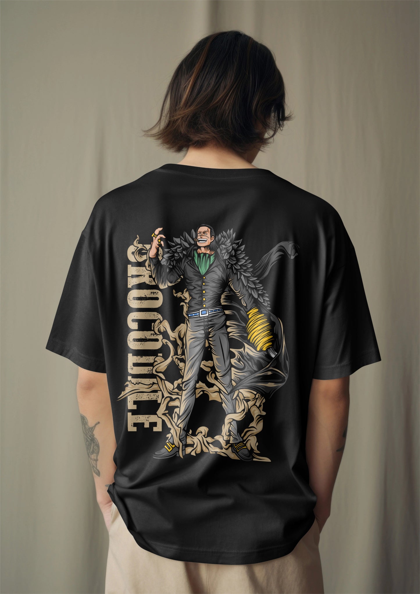 One Piece Sir Crocodile Desert King Graphic Printed Oversized T-shirt Harble Outfits