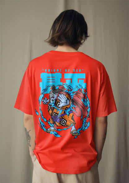 One Piece Jinbe Knight of the Sea Graphic Printed Oversized T-shirt Harble Outfits