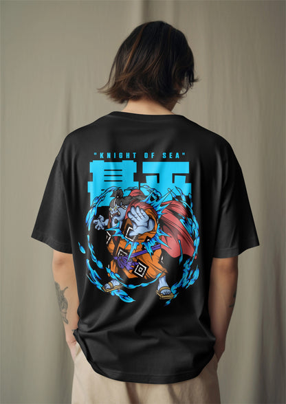 One Piece Jinbe Knight of the Sea Graphic Printed Oversized T-shirt Harble Outfits