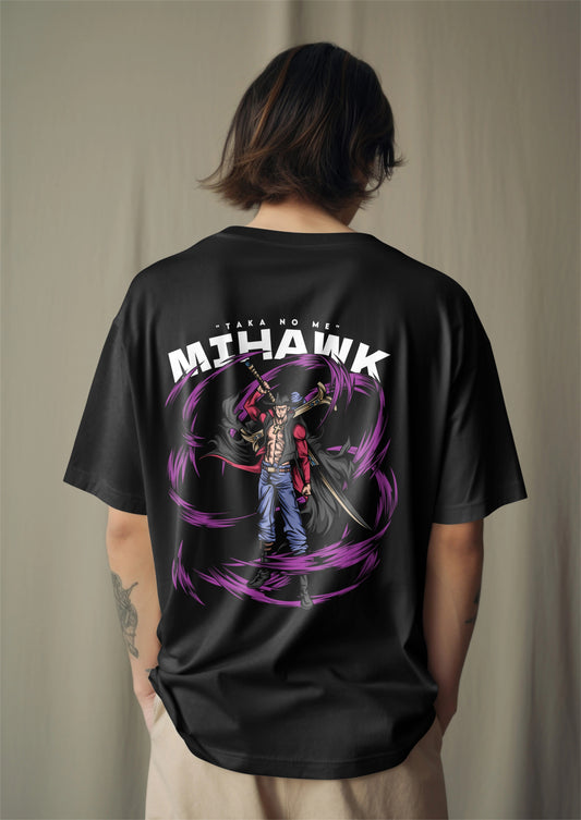 One Piece Dracule Mihawk Hawk Eyes Graphic Printed Oversized T-shirt Harble Outfits