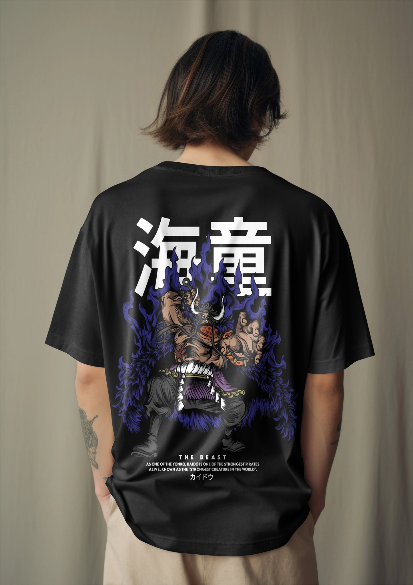 One Piece Kaido The Beast Emperor Graphic Printed Oversized T-shirt Harble Outfits