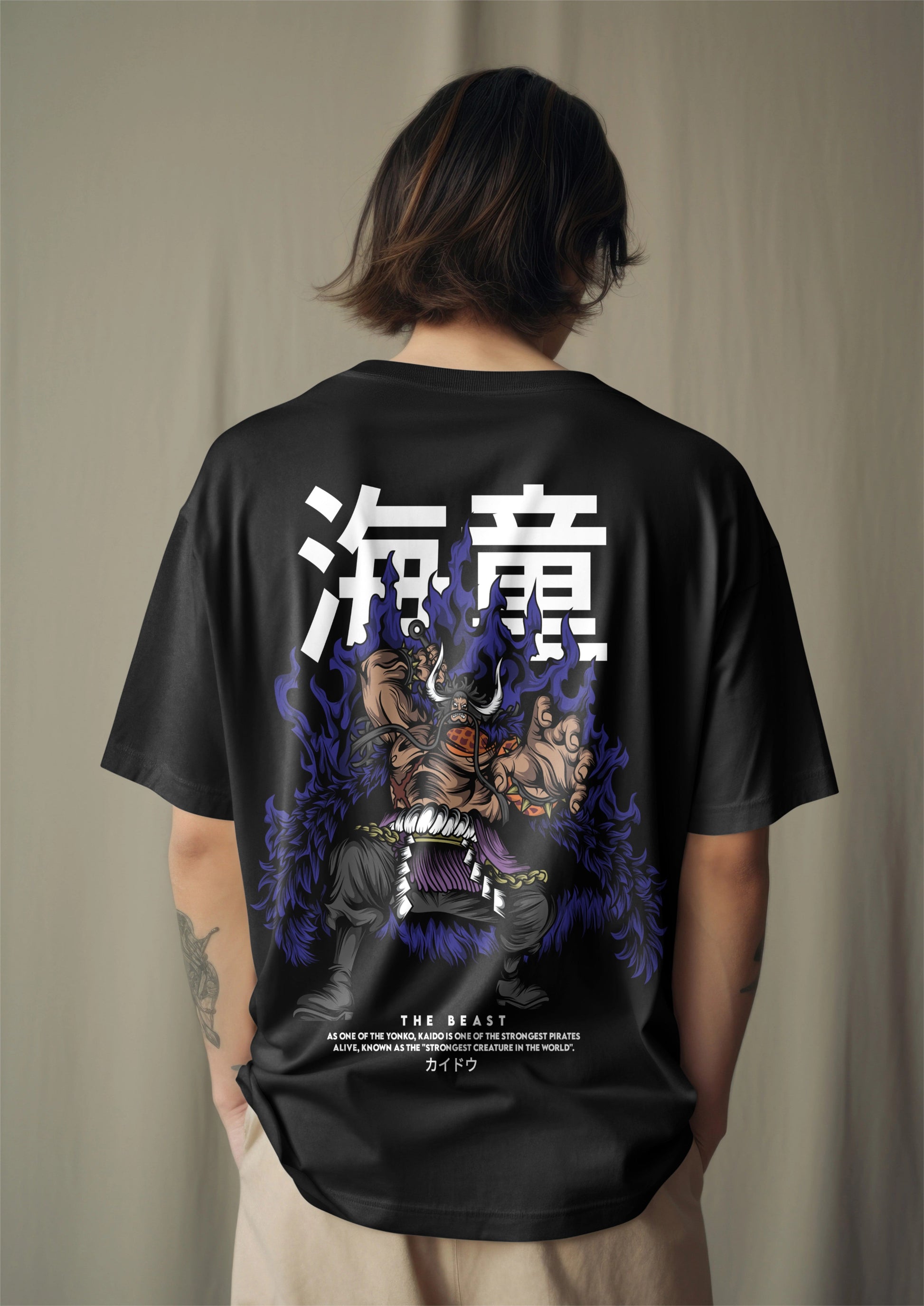 One Piece Kaido The Beast Emperor Graphic Printed Oversized T-shirt Harble Outfits