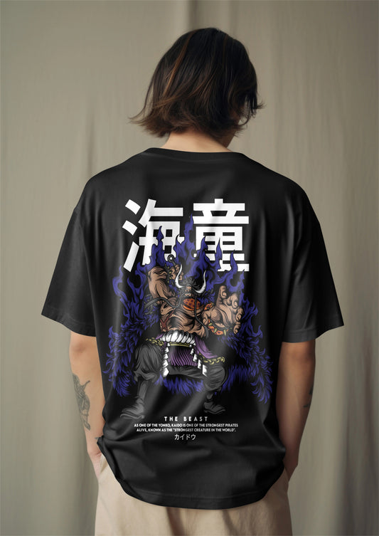 One Piece Kaido The Beast Emperor Graphic Printed Oversized T-shirt Harble Outfits