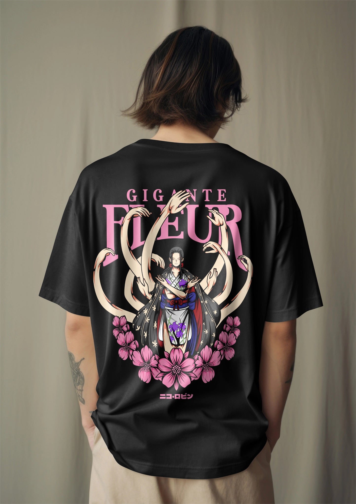 One Piece Nico Robin Graphic Printed Oversized T-shirt Harble Outfits