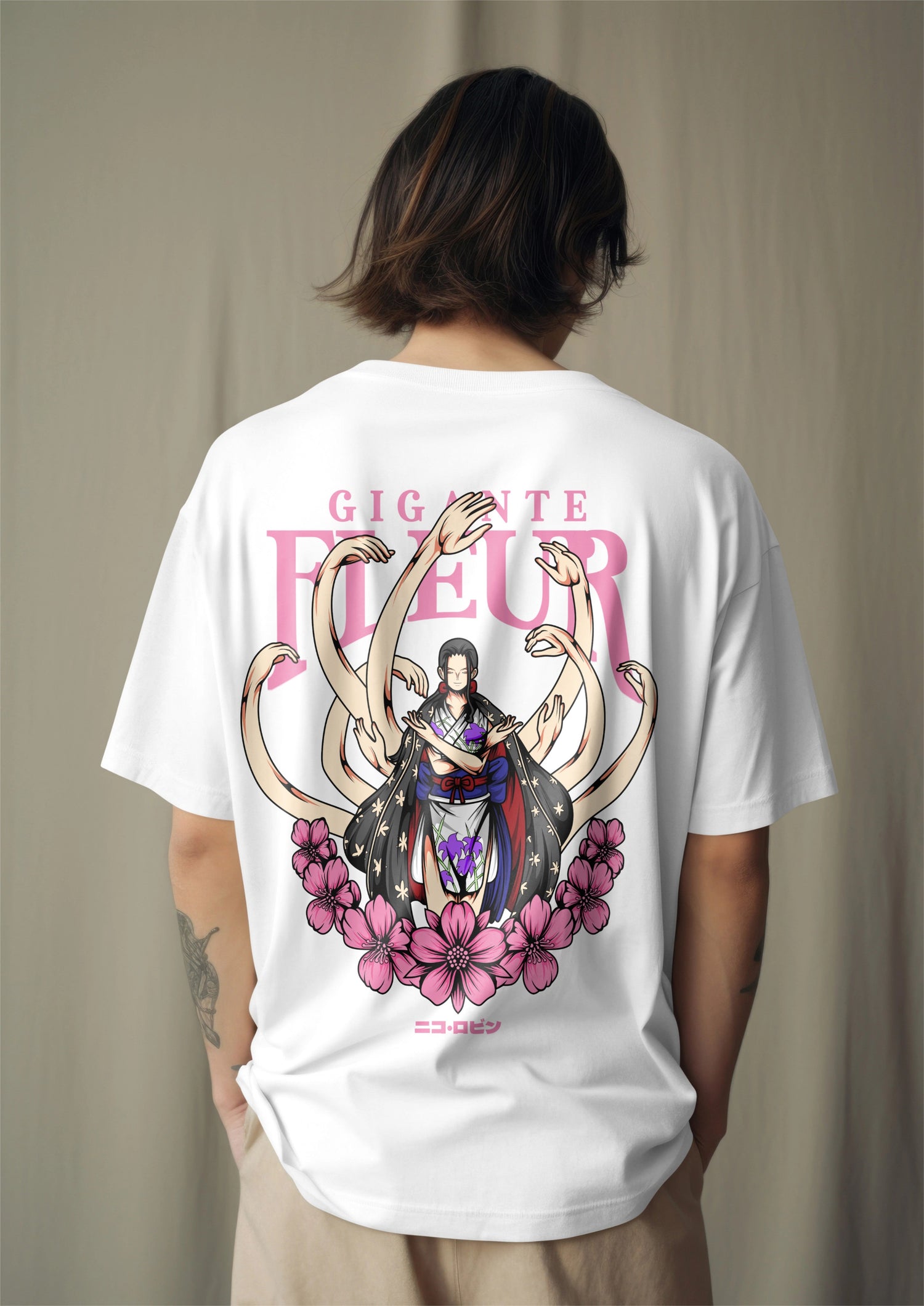 One Piece Nico Robin Graphic Printed Oversized T-shirt Harble Outfits