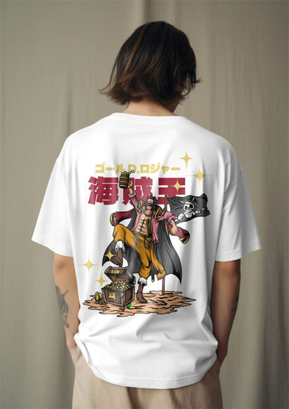 One Piece Gol D. Roger Pirate King Graphic Printed Oversized T-shirt Harble Outfits