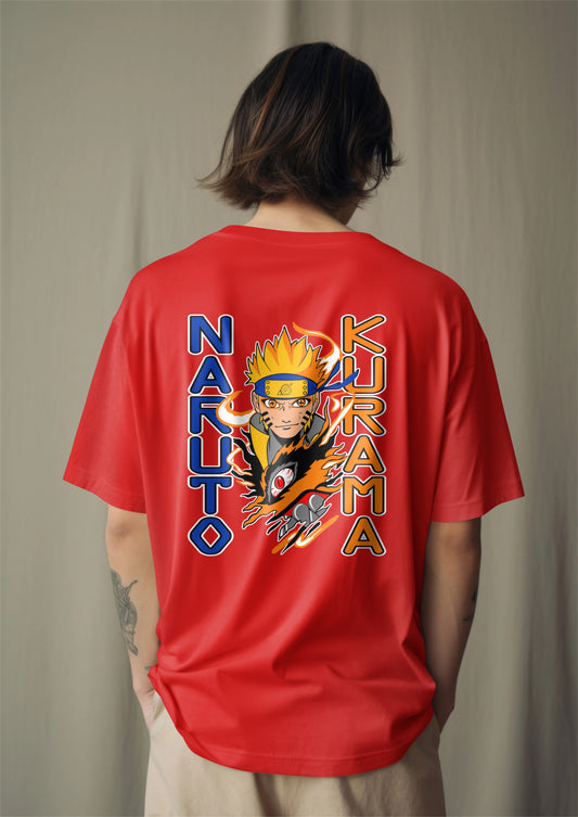 Naruto Kurama Graphic Printed Oversized T-shirt Harble Outfits