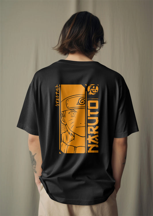 Naruto Orange Graphic Printed Oversized T-shirt Harble Outfits