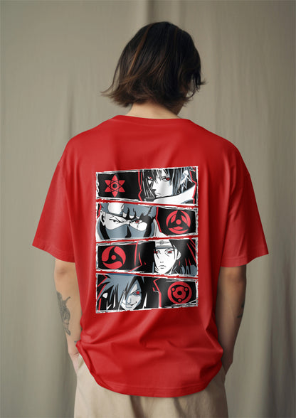 Eyes of the Uchiha Clan Printed Oversized T-shirt Harble Outfits