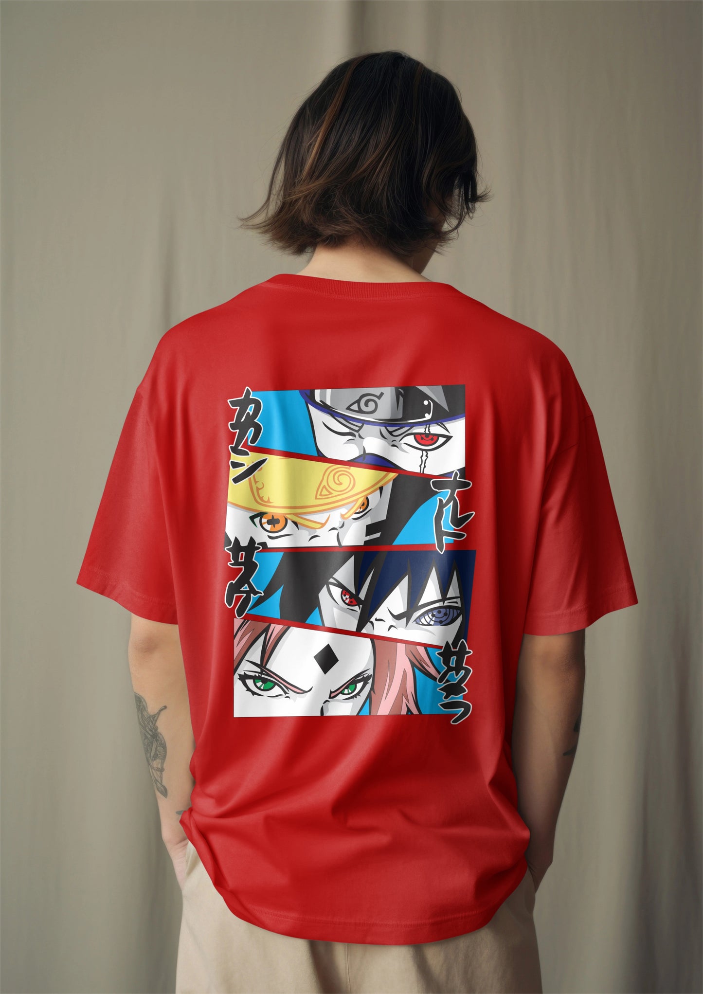 Team 7 Eyes of Power Graphic Printed Oversized T-shirt Harble Outfits