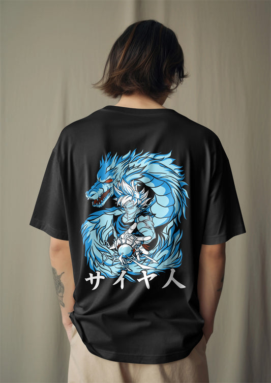 Saiyan Spirit Dragon Printed Oversized T-shirt