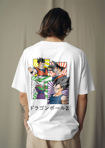 DBZ Legends Panel Graphic Printed Oversized T-shirt Harble Outfits