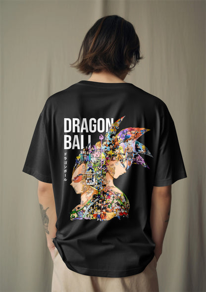 Dragon Ball Dual Legacy Graphic Printed Oversized T-shirt
