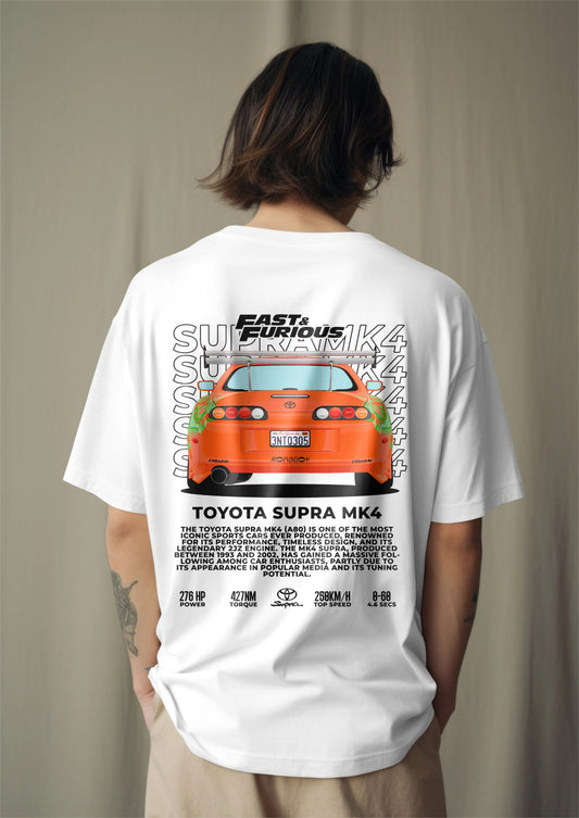 Fast & Furious Toyota Supra MK4 Graphic Printed Oversized T-shirt Harble Outfits