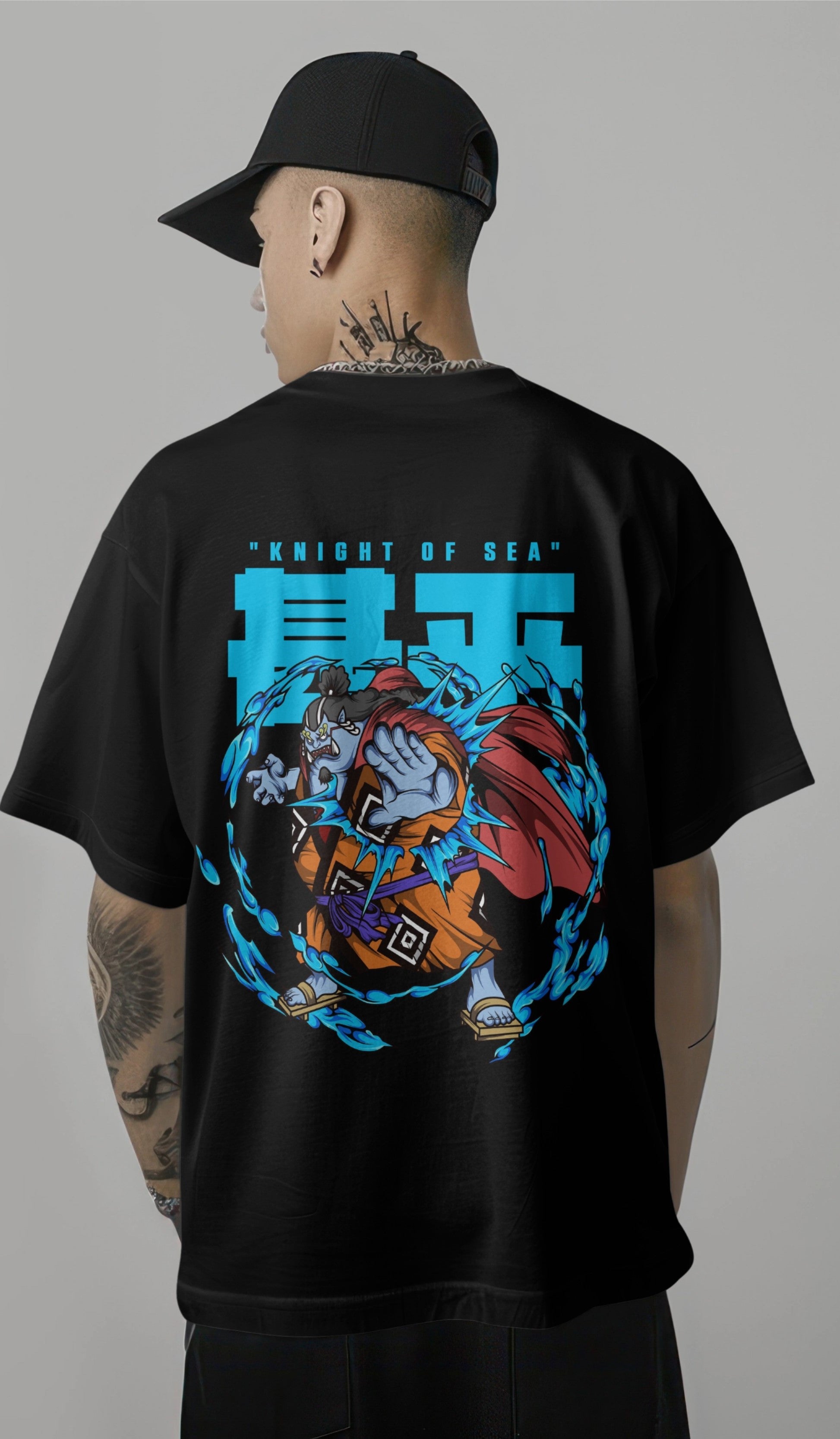One Piece Jinbe Knight of the Sea Graphic Printed Oversized T-shirt Harble Outfits