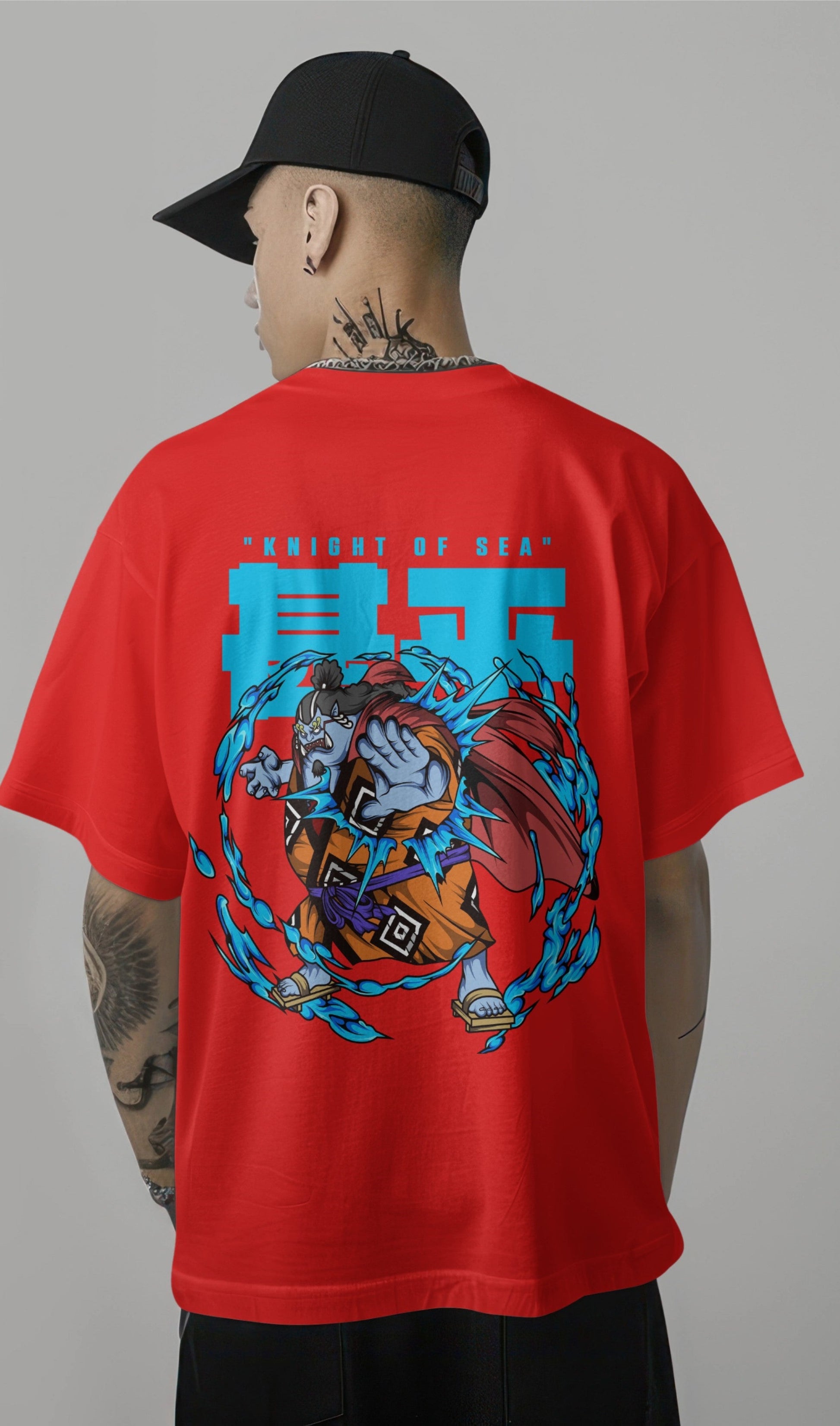 One Piece Jinbe Knight of the Sea Graphic Printed Oversized T-shirt Harble Outfits
