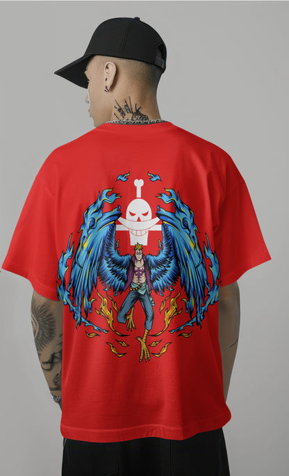 One Piece Marco The Phoenix Graphic Printed Oversized T-shirt Harble Outfits