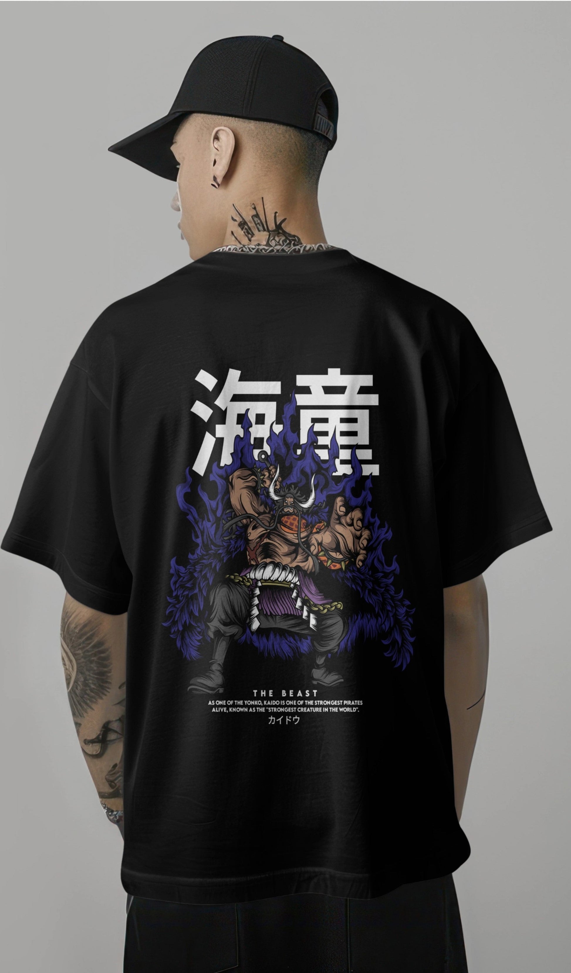 One Piece Kaido The Beast Emperor Graphic Printed Oversized T-shirt Harble Outfits