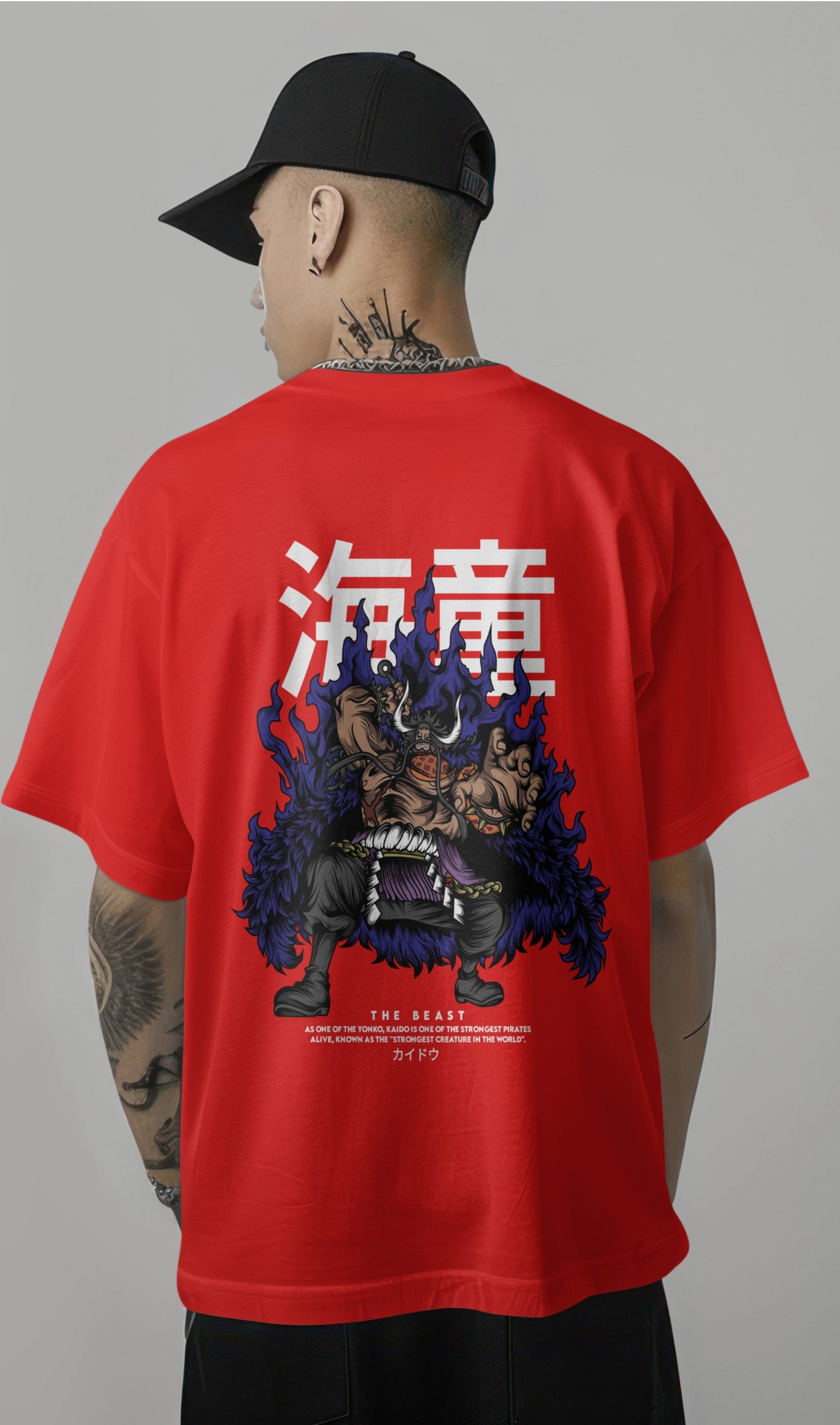 One Piece Kaido The Beast Emperor Graphic Printed Oversized T-shirt Harble Outfits