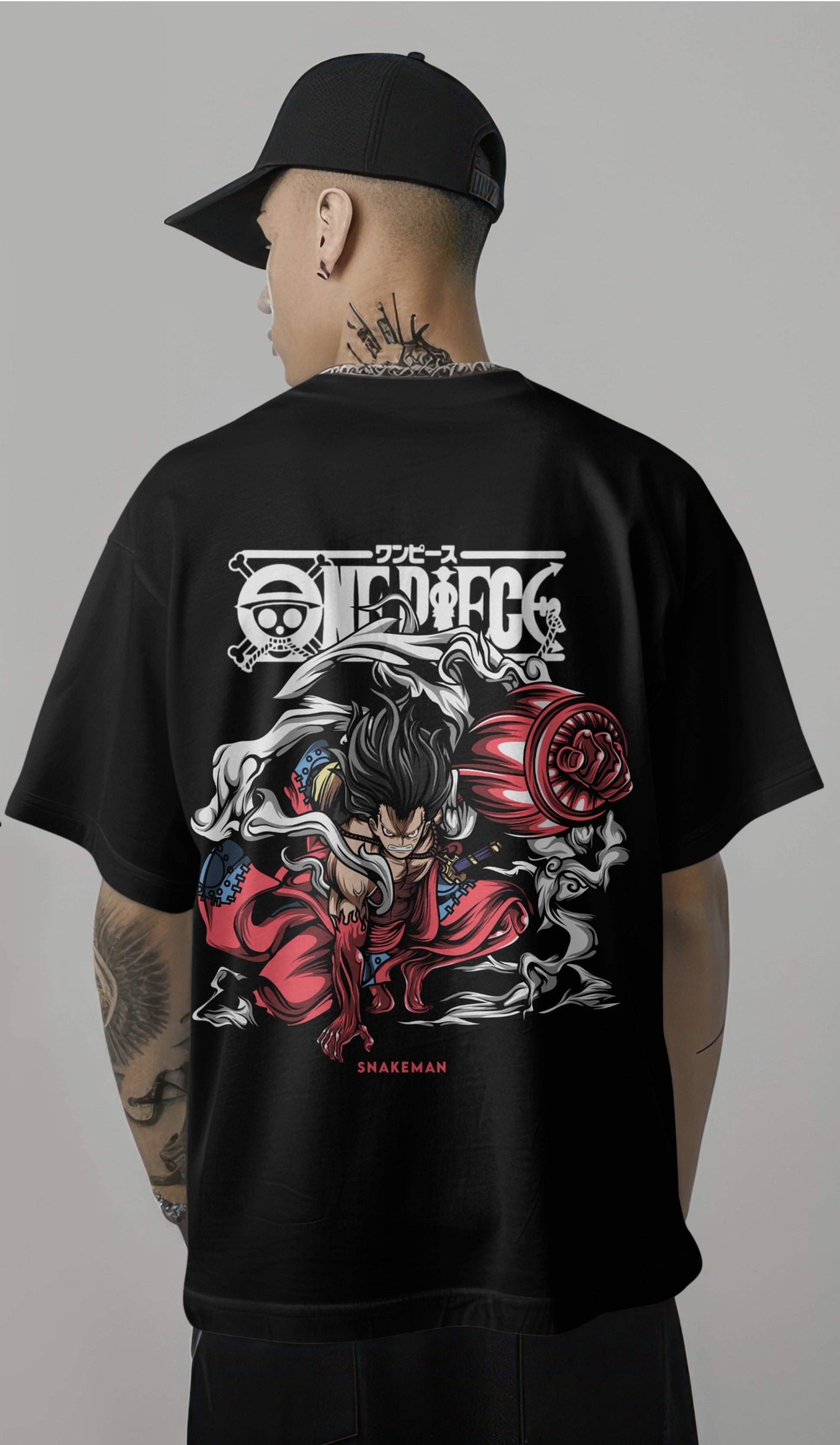 One Piece Snakeman Graphic Printed Oversized T-shirt Harble Outfits