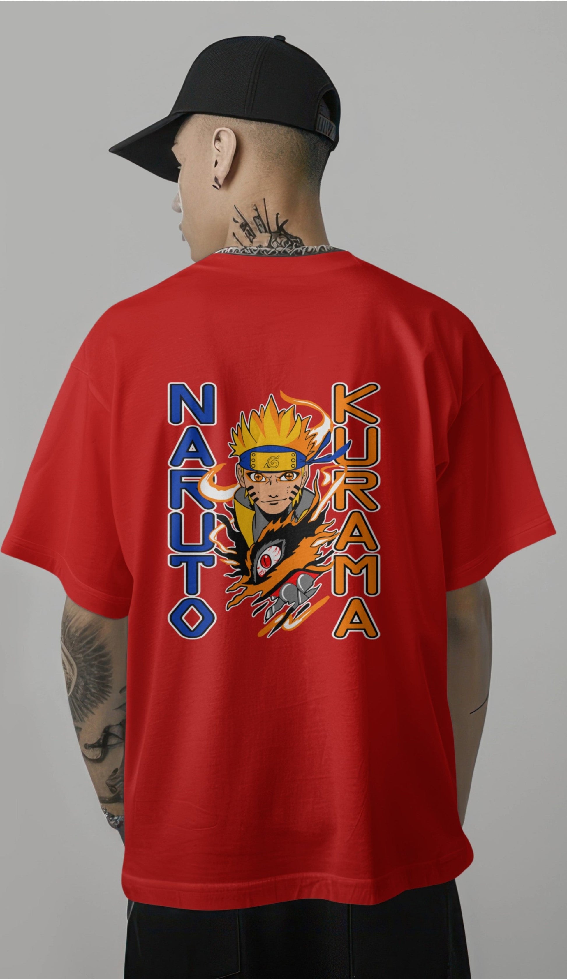 Naruto Kurama Graphic Printed Oversized T-shirt Harble Outfits