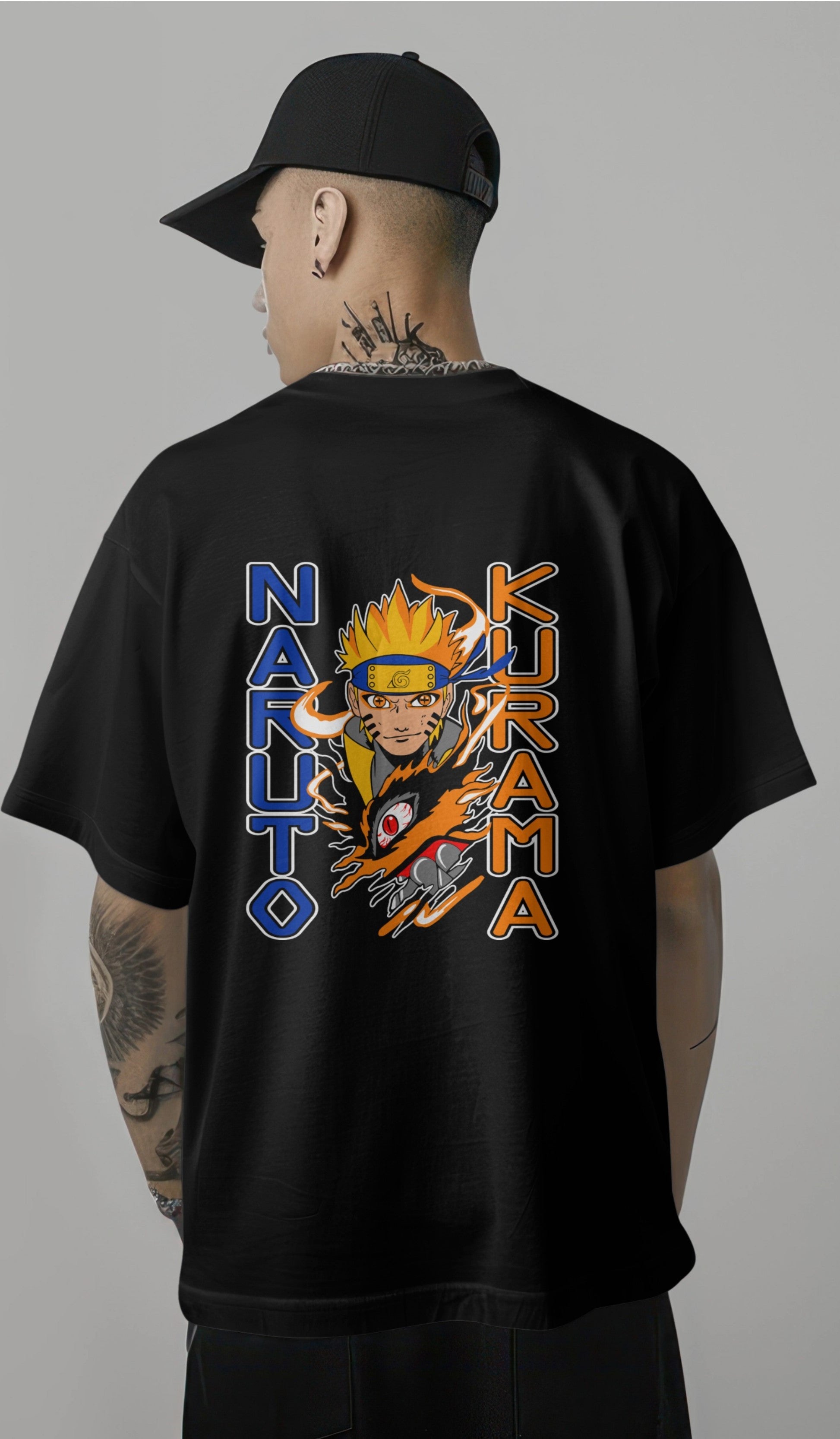 Naruto Kurama Graphic Printed Oversized T-shirt Harble Outfits
