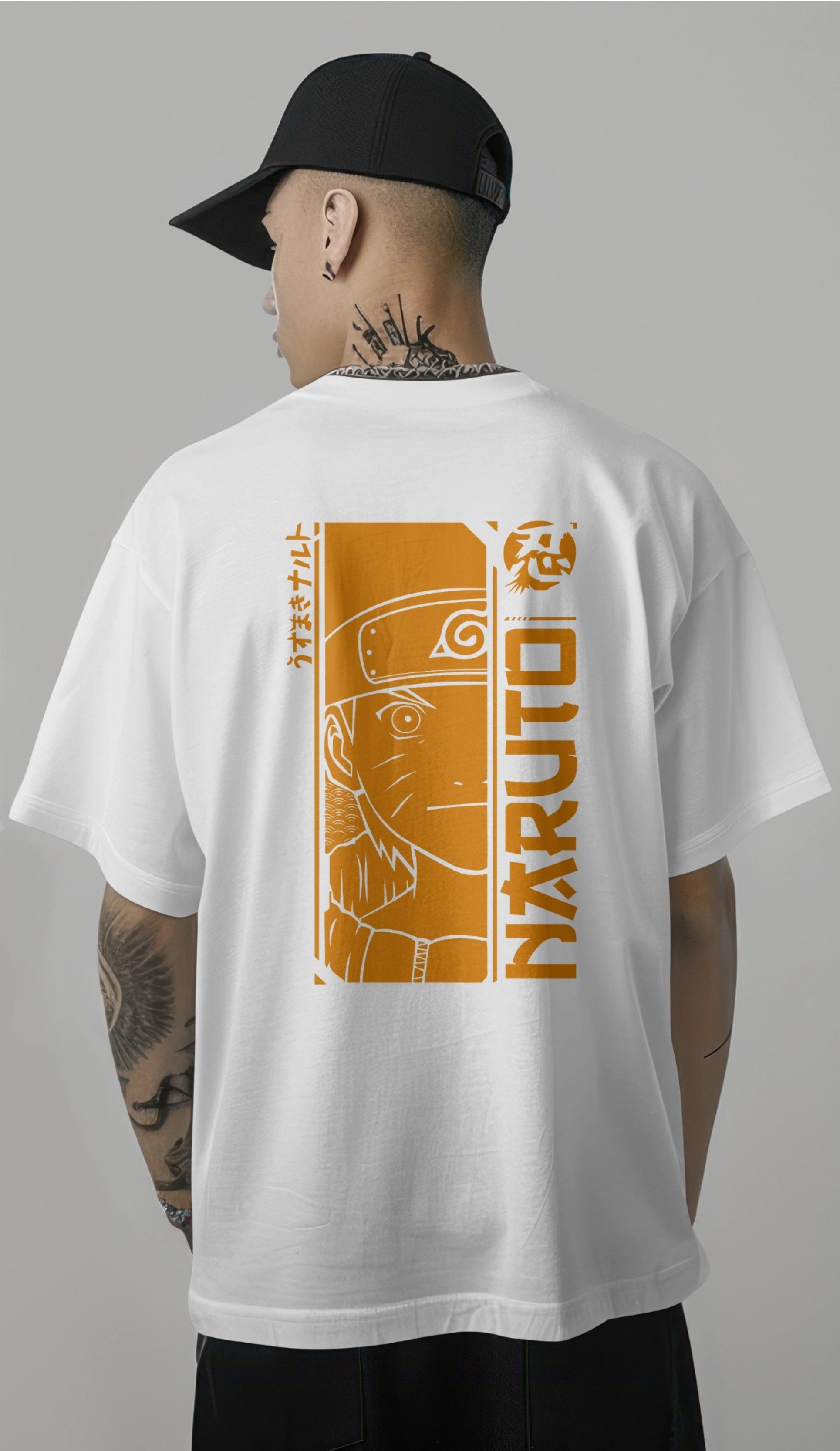 Naruto Orange Graphic Printed Oversized T-shirt Harble Outfits