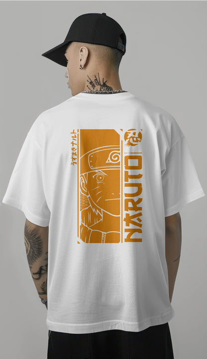 Naruto Orange Graphic Printed Oversized T-shirt Harble Outfits