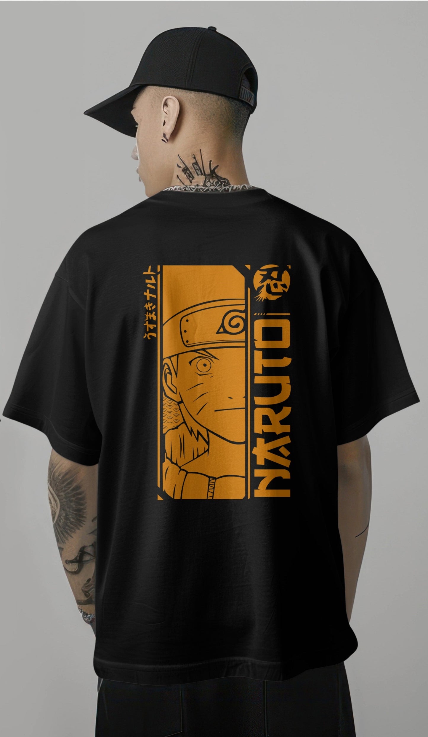 Naruto Orange Graphic Printed Oversized T-shirt Harble Outfits