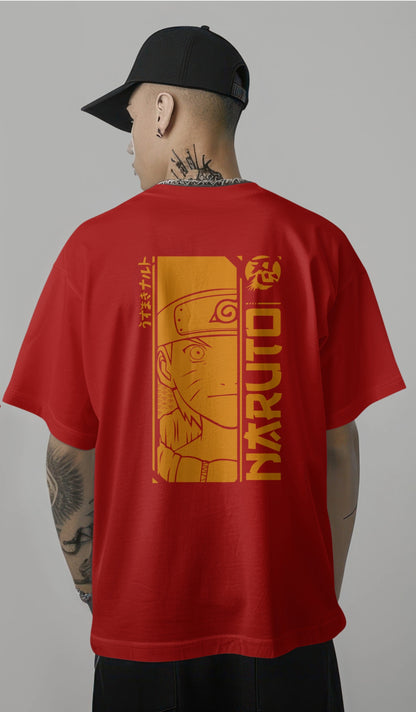 Naruto Orange Graphic Printed Oversized T-shirt Harble Outfits