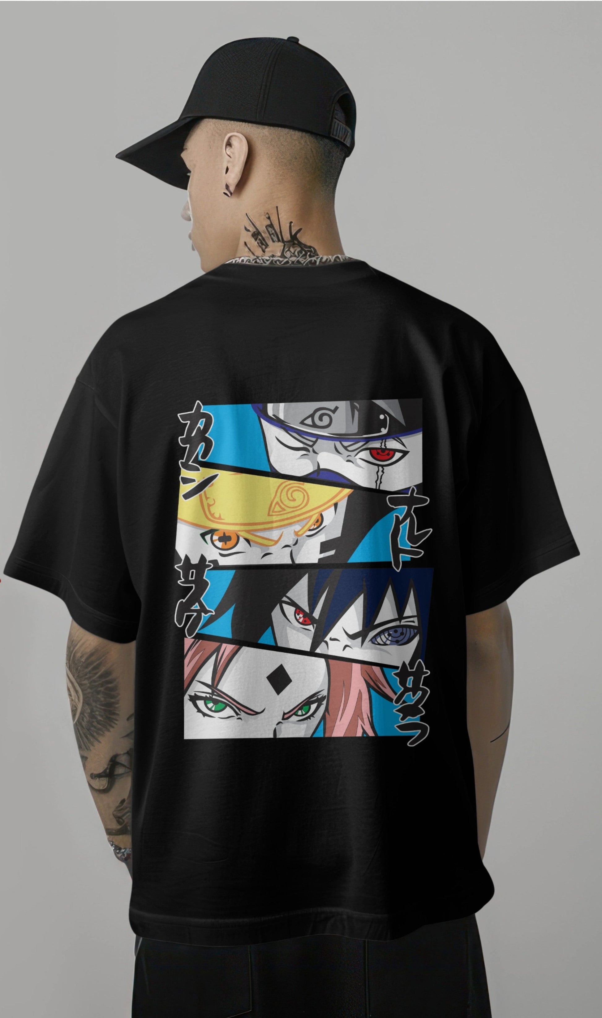 Team 7 Eyes of Power Graphic Printed Oversized T-shirt Harble Outfits