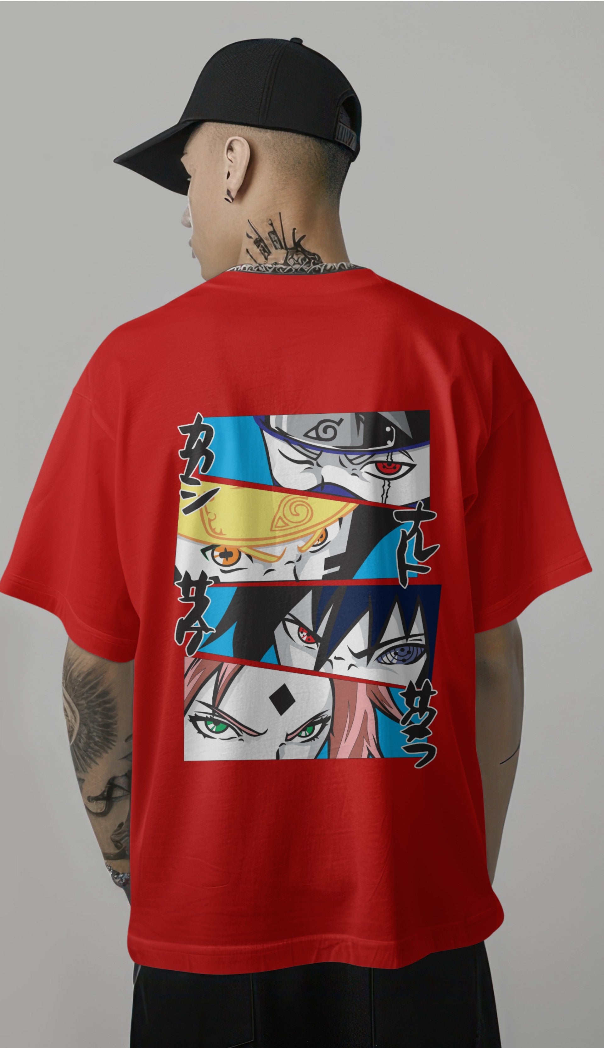 Team 7 Eyes of Power Graphic Printed Oversized T-shirt Harble Outfits