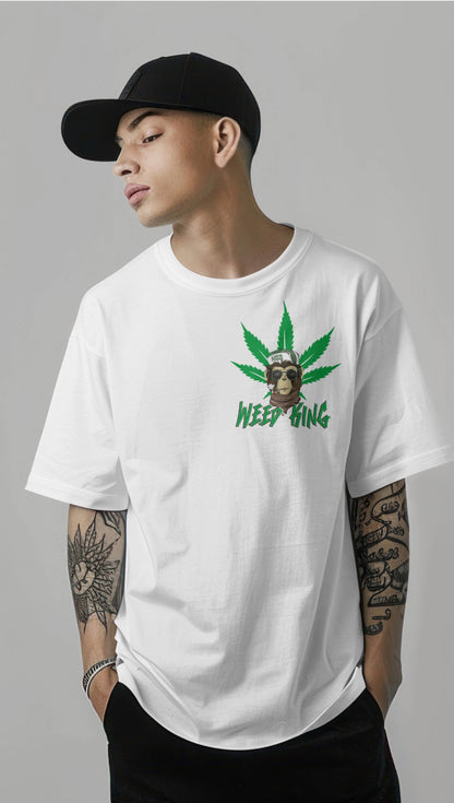 Weed King Streetwear Graphic Printed Oversized T-shirt Harble Outfits