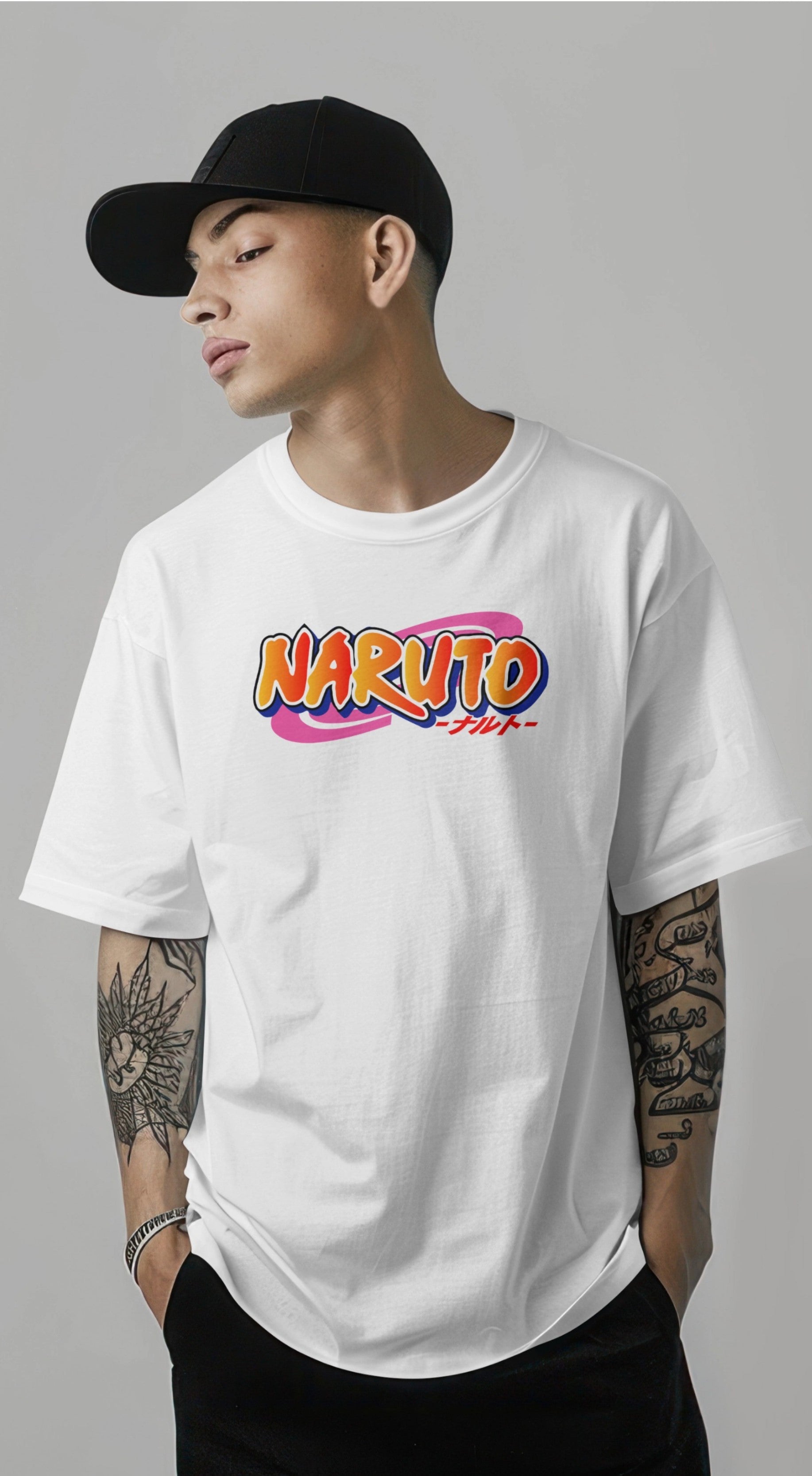 Naruto Orange Graphic Printed Oversized T-shirt Harble Outfits