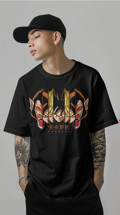 Dragon Ball - Goku Great Ape to Super Saiyan Oversized T-shirt Harble Outfits