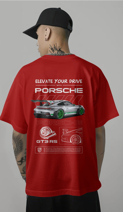 Porsche GT3 RS Graphic Printed Oversized T-shirt - Elevate Your Drive Edition Harble Outfits
