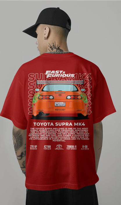Fast & Furious Toyota Supra MK4 Graphic Printed Oversized T-shirt Harble Outfits