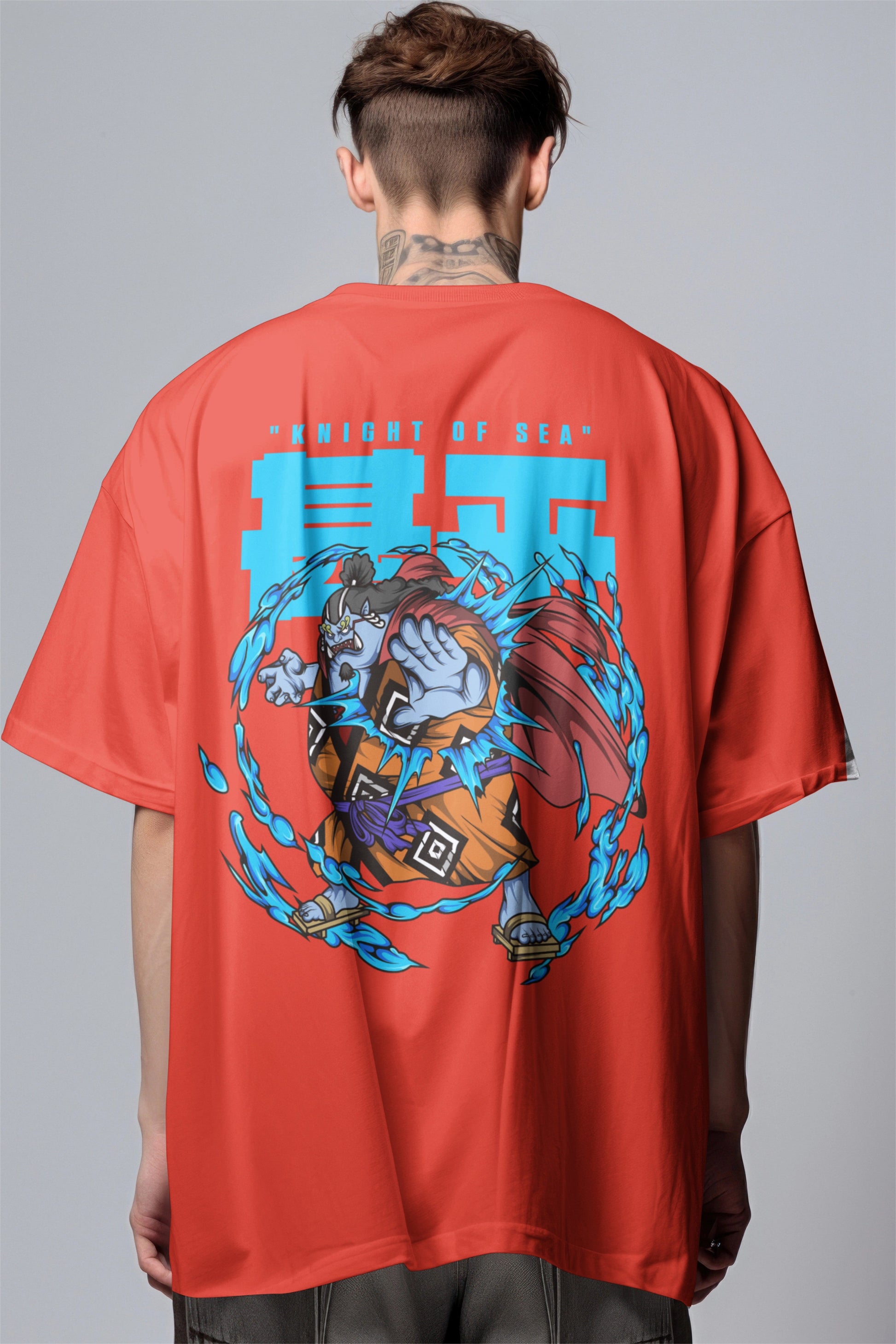 One Piece Jinbe Knight of the Sea Graphic Printed Oversized T-shirt Harble Outfits