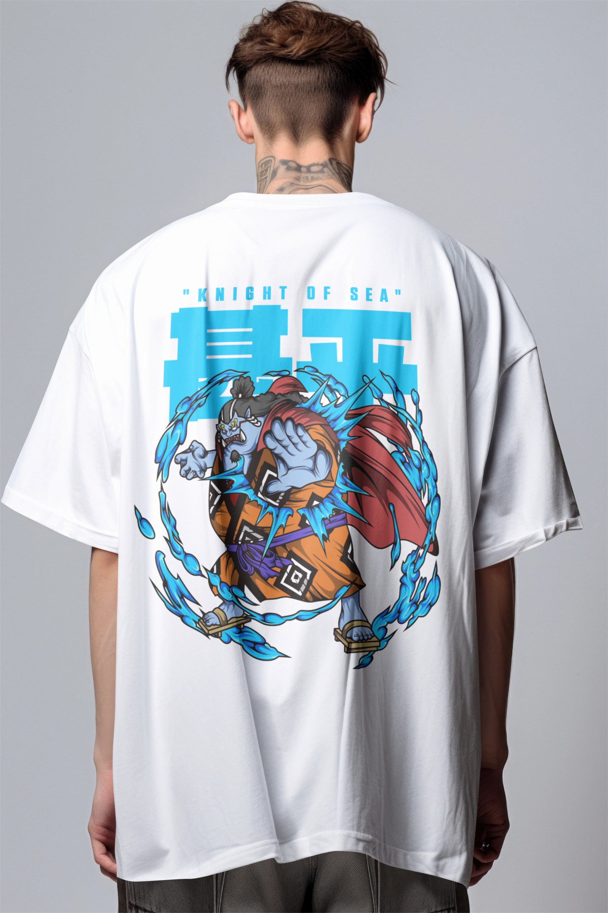 One Piece Jinbe Knight of the Sea Graphic Printed Oversized T-shirt Harble Outfits