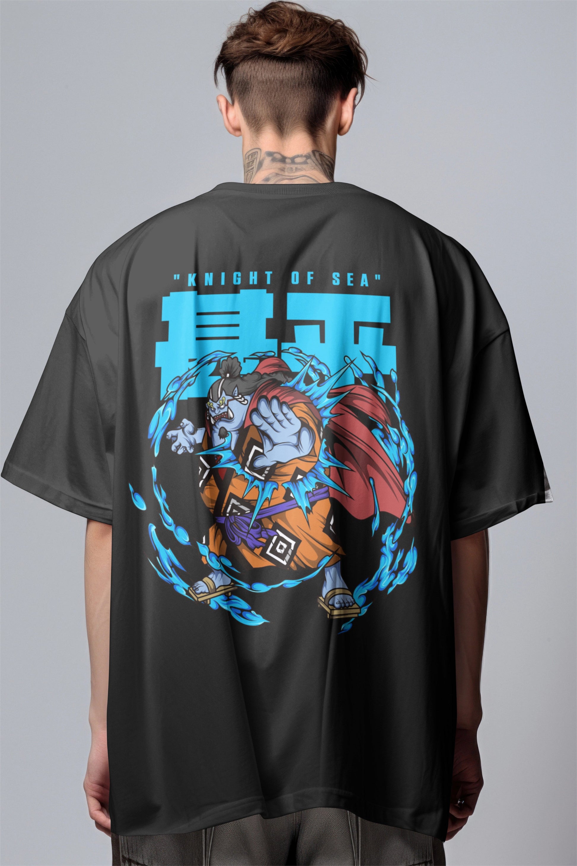 One Piece Jinbe Knight of the Sea Graphic Printed Oversized T-shirt Harble Outfits