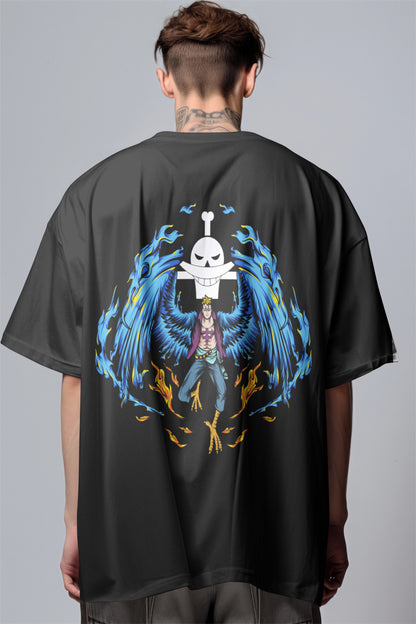 One Piece Marco The Phoenix Graphic Printed Oversized T-shirt Harble Outfits