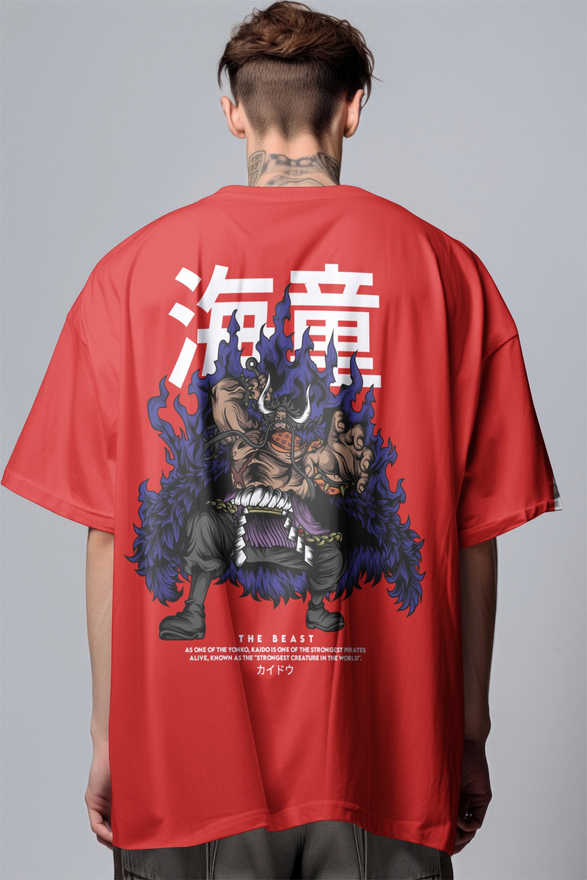 One Piece Kaido The Beast Emperor Graphic Printed Oversized T-shirt Harble Outfits