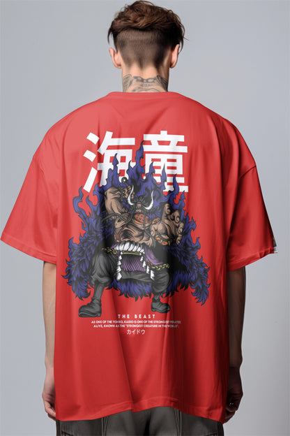 One Piece Kaido The Beast Emperor Graphic Printed Oversized T-shirt Harble Outfits