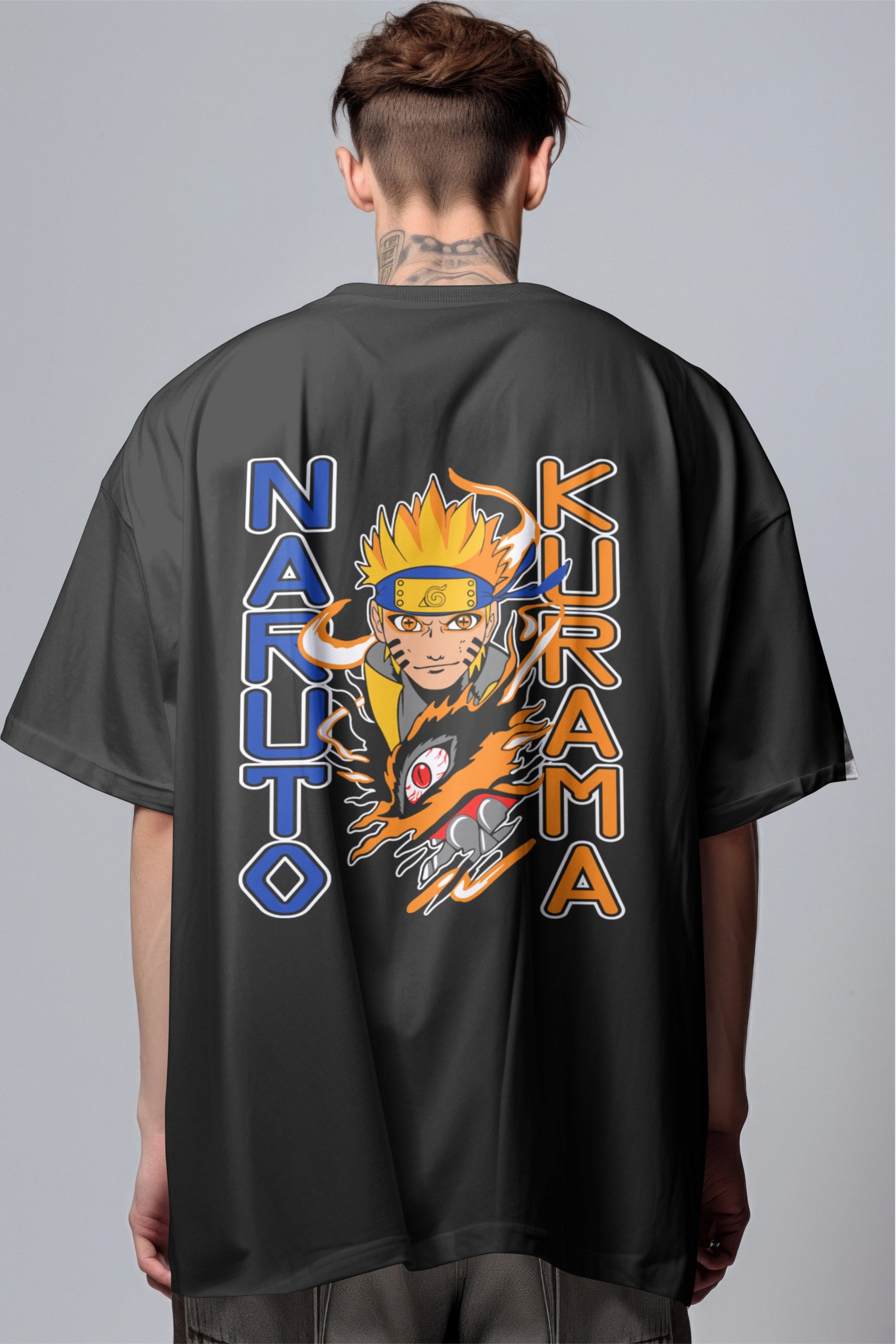 Naruto Kurama Graphic Printed Oversized T-shirt Harble Outfits