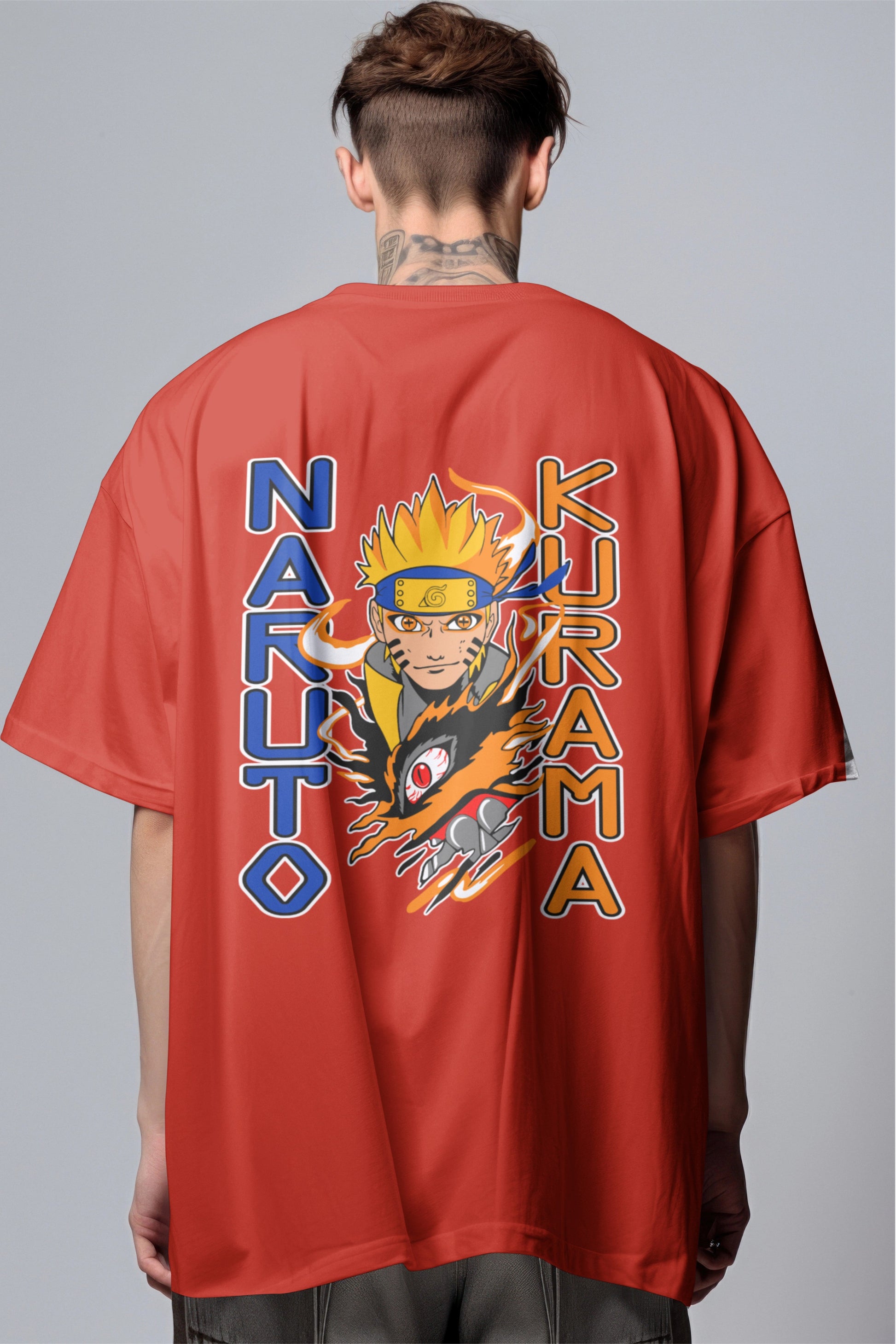 Naruto Kurama Graphic Printed Oversized T-shirt Harble Outfits