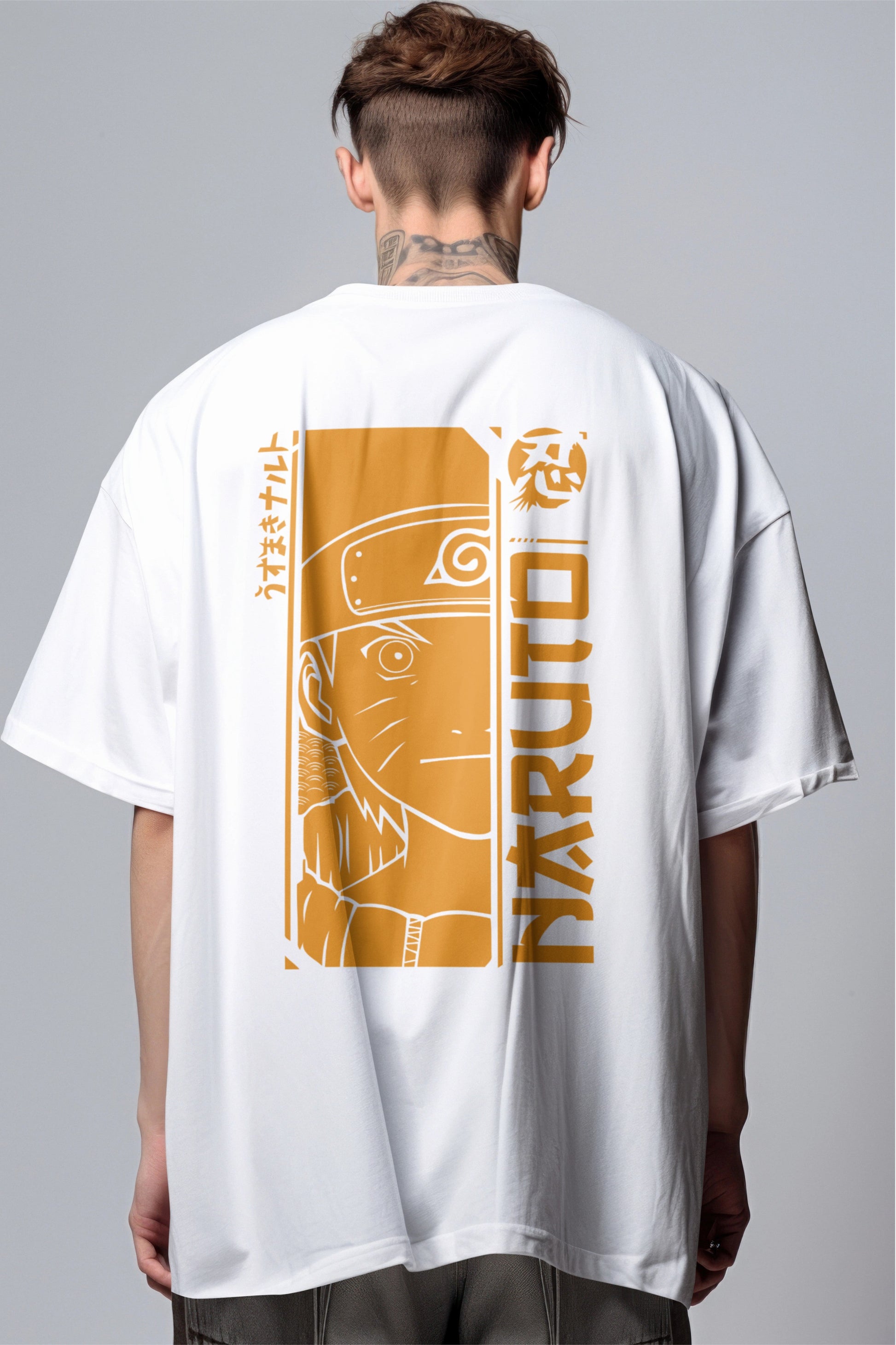 Naruto Orange Graphic Printed Oversized T-shirt Harble Outfits