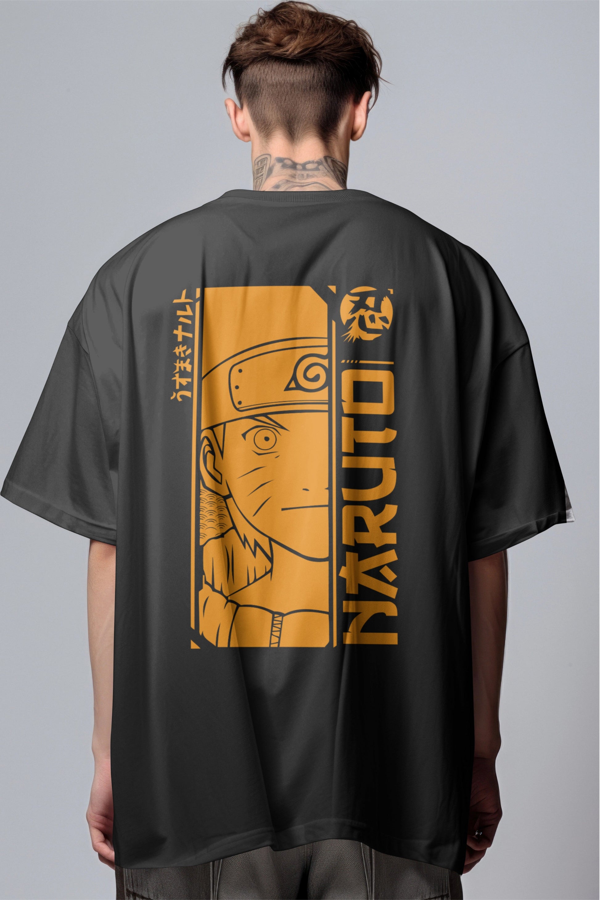 Naruto Orange Graphic Printed Oversized T-shirt Harble Outfits