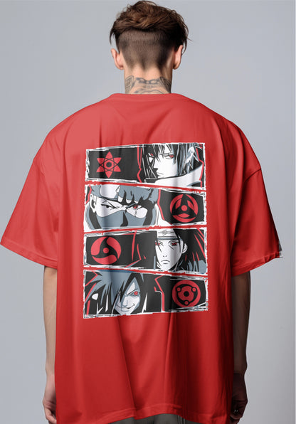 Eyes of the Uchiha Clan Printed Oversized T-shirt Harble Outfits
