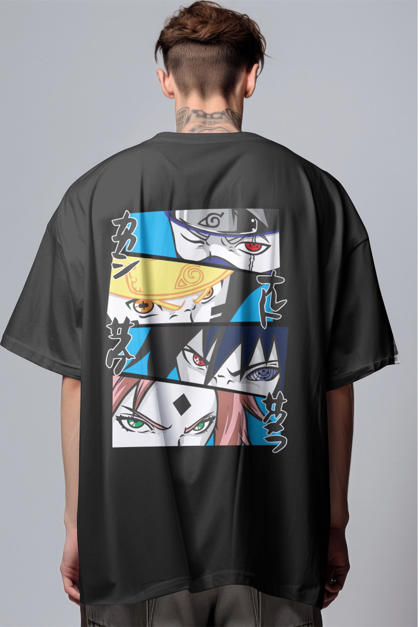 Team 7 Eyes of Power Graphic Printed Oversized T-shirt Harble Outfits
